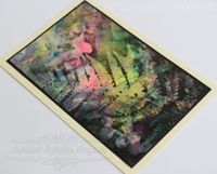 5. Monotypie, Karten Kunst, Acrylbild Waldbl&auml;tter, abstrakte malerei, Atelier Sylwia Napora, k_1